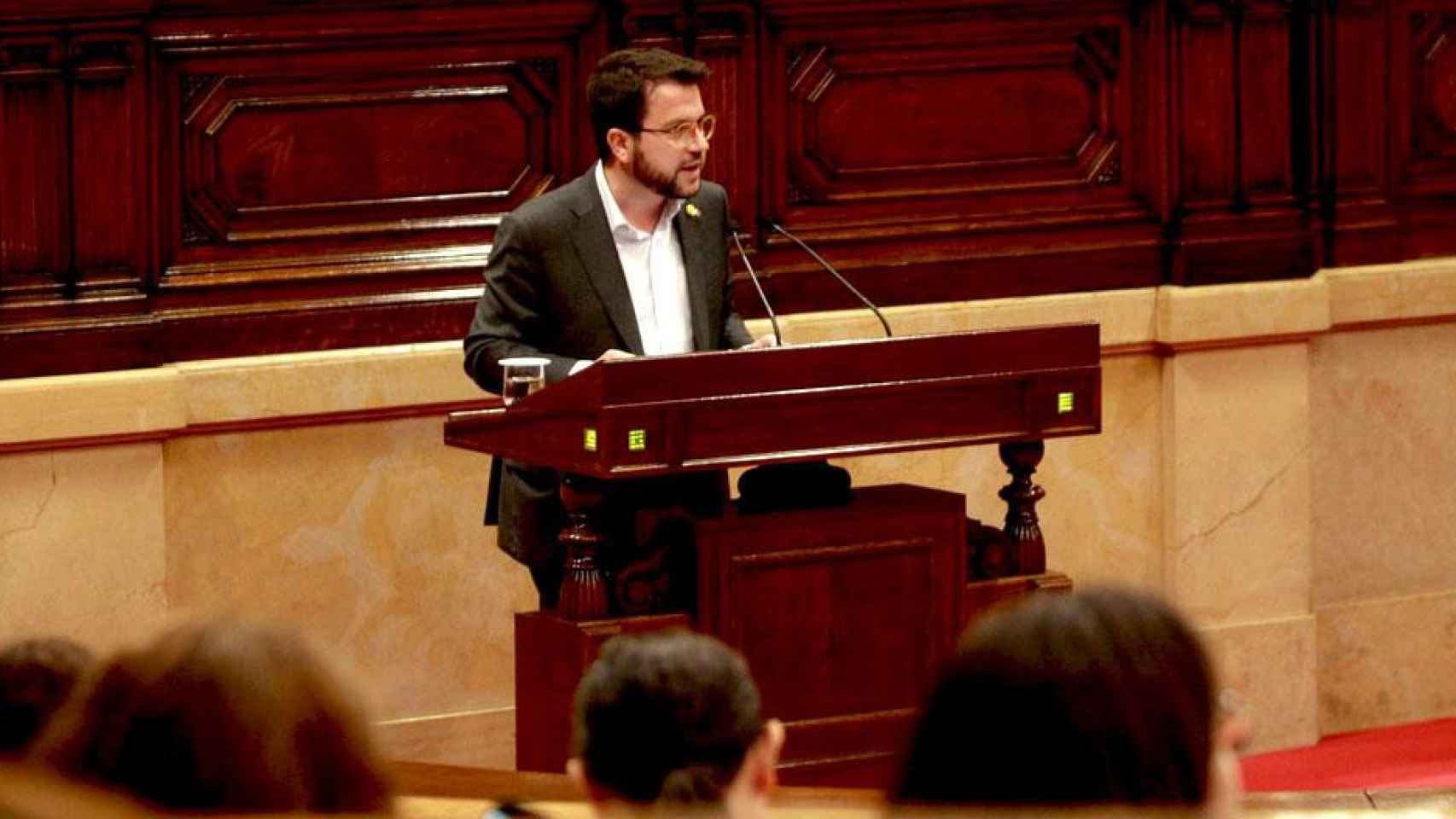 Pere Aragonès, vicepresidente de Economía en una comparecencia en el Parlament / GENCAT