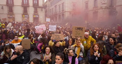 Manifestación del sector de la Educación en Cataluña / LUIS MIGUEL AÑÓN (CG)