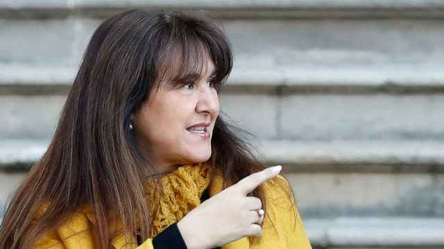 La presidenta suspendida del Parlament, Laura Borràs, a su llegada al Tribunal Superior de Justicia de Cataluña (TSJC) / ANDREU DALMAU - EFE