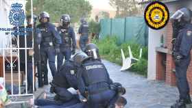 Momento de la detención de los tres presuntos responsables de una plantación de marihuana en Lliçà de Vall / EUROPAPRESS
