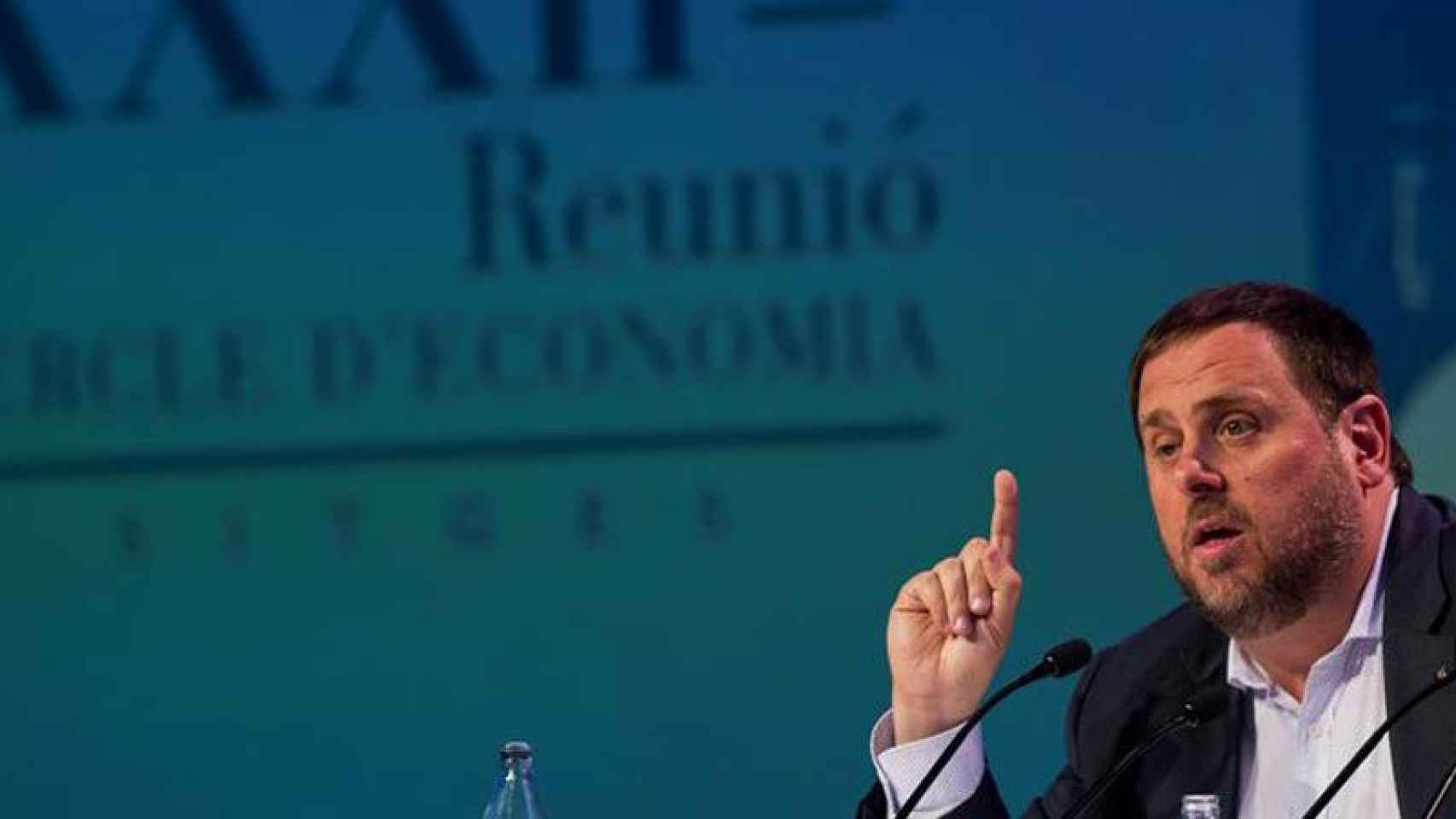 Oriol Junqueras, vicepresidente económico catalán, este viernes en la XXXII Reunión del Círculo de Economía en Sitges.
