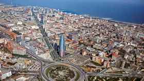 Vista aérea del barrio 22@ de Barcelona, sede de startup de inteligencia artificial