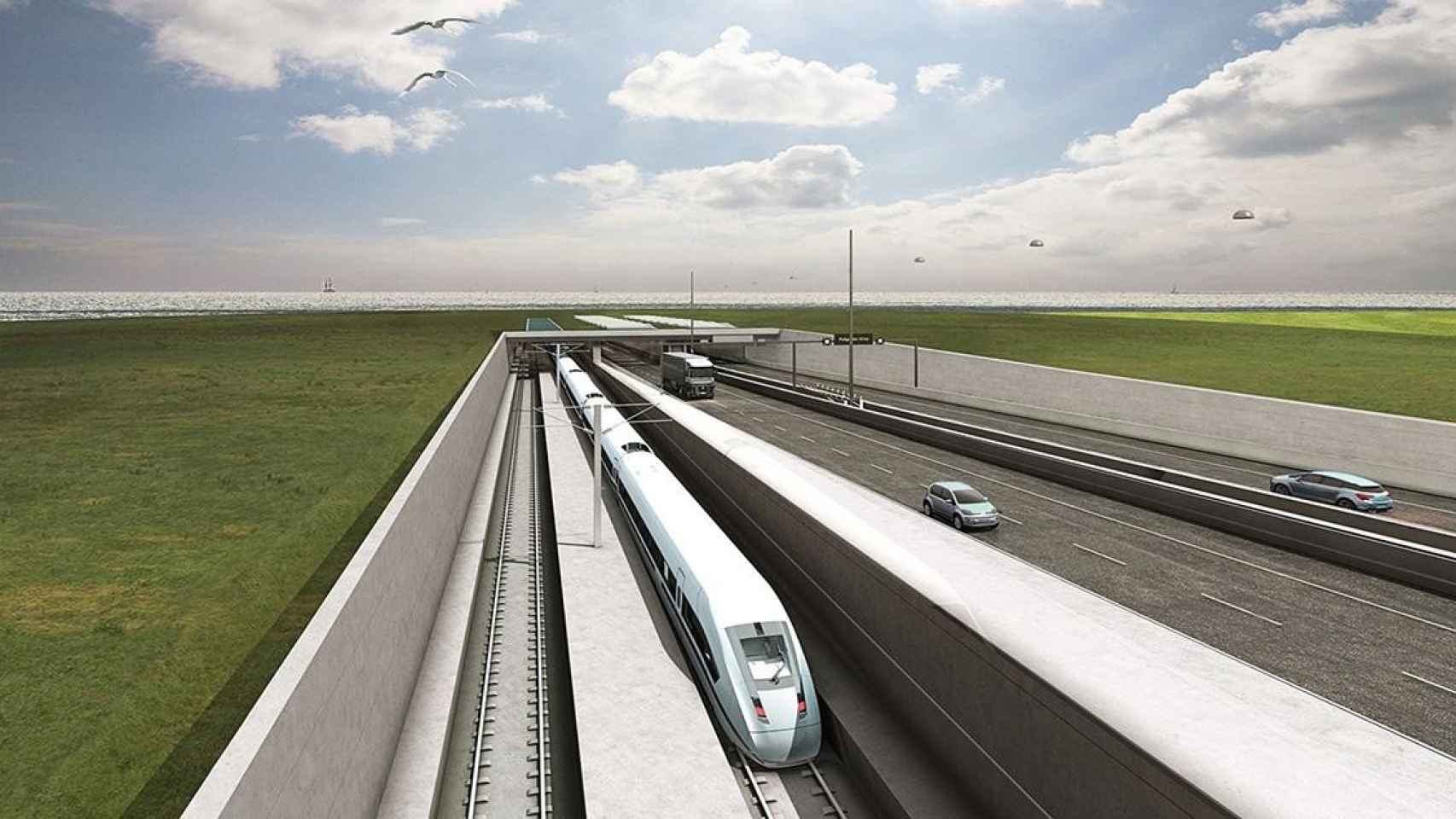 Imagen del túnel más largo del mundo que unirá Alemania y Dinamarca /EL ESPAÑOL