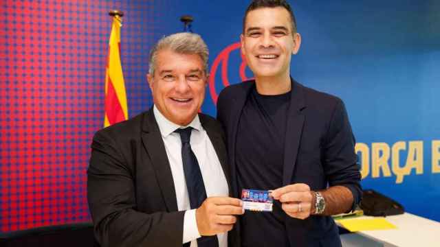 Rafa Márquez y Laporta / FCB