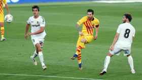 Leo Messi durante el amistoso ante el Nástic de Tarragona /FCB