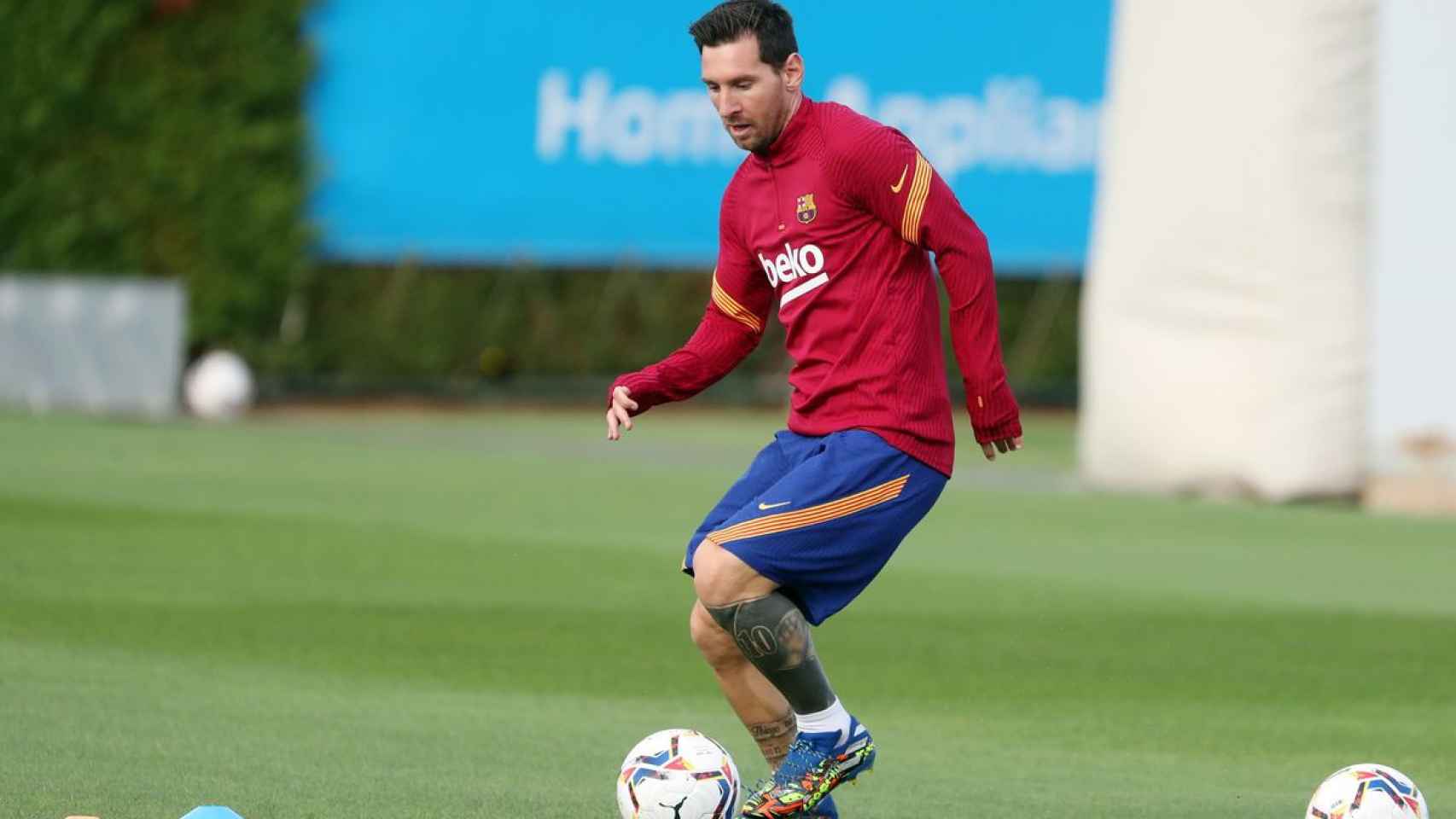 Leo Messi durante un entrenamiento /FCB