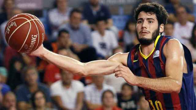 Álex Abrines en un encuentro con el Barça EFE