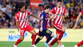 Una foto de Messi durante el partido frente al Girona / EFE