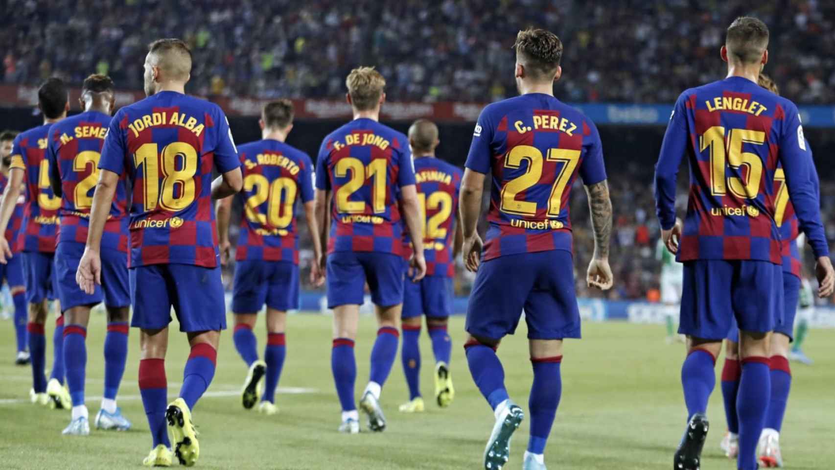 Una foto de los jugadores del Barça / FCB