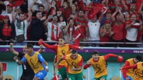 Los futbolistas de Marruecos celebran su victoria ante Portugal / EFE