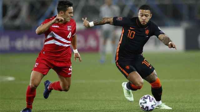 Memphis Depay con Países Bajos contra Gibraltar / EFE