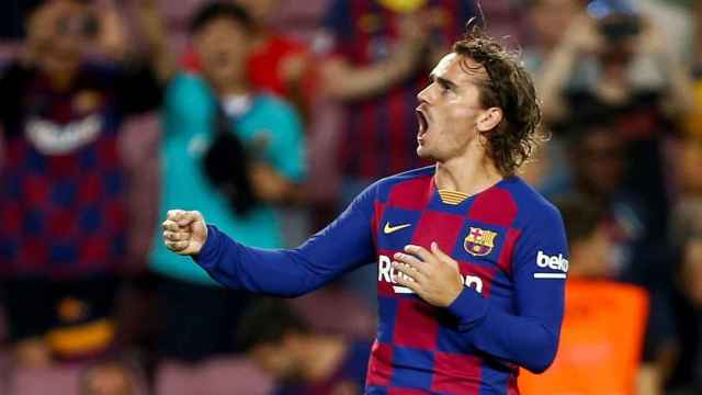 Griezmann celebra con rabia su gol contra el Villarreal/ EFE