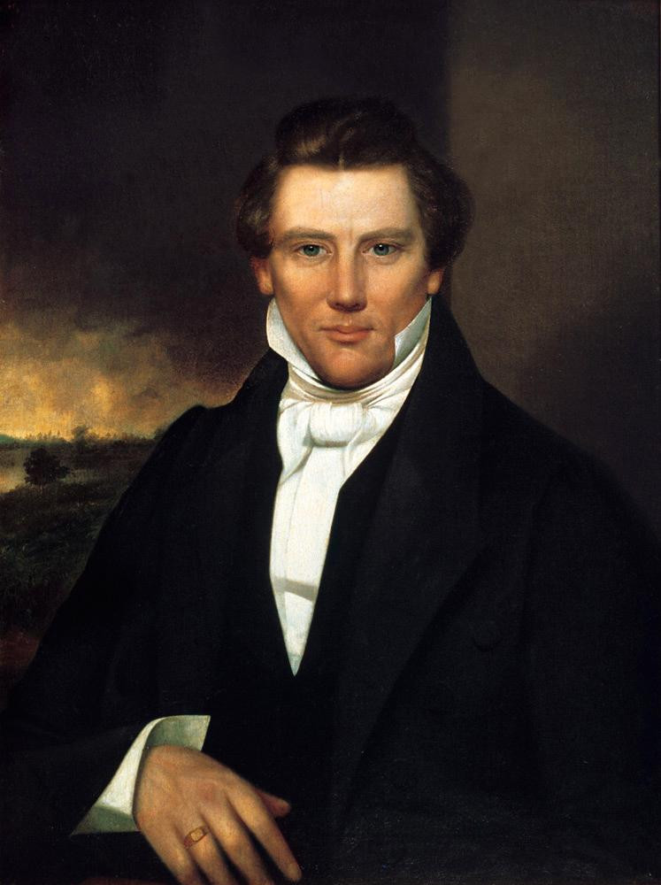 Retrato anónimo de Joseph Smith (1842), fundador de la iglesia mormona