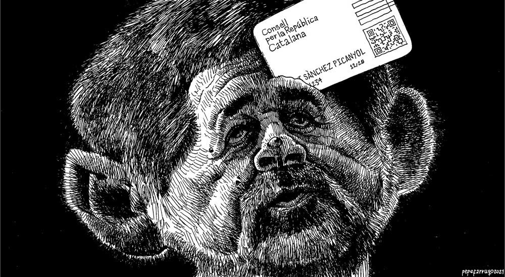 Caricatura de Jordi Sànchez, dirigente de JxCat / FARRUQO