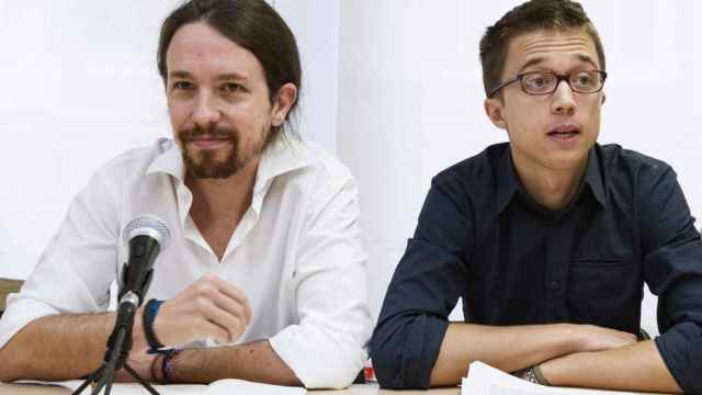 El líder de Podemos, Pablo Iglesias, junto a su número dos, Íñigo Errejón, en una imagen de archivo / EFE