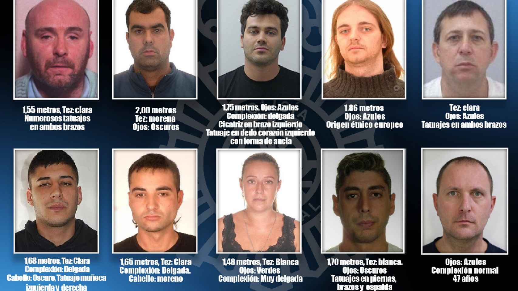 Los 10 fugitivos más buscados de España / CNP