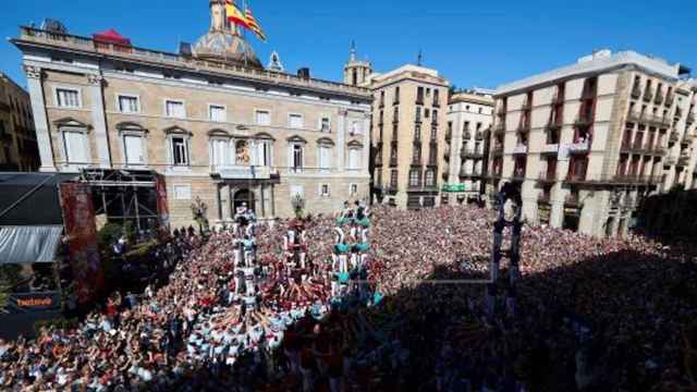 Castellers de Barcelona i Vila Franca en Barcelona / EP