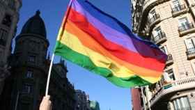Una foto de archivo de la bandera de la homosexualidad