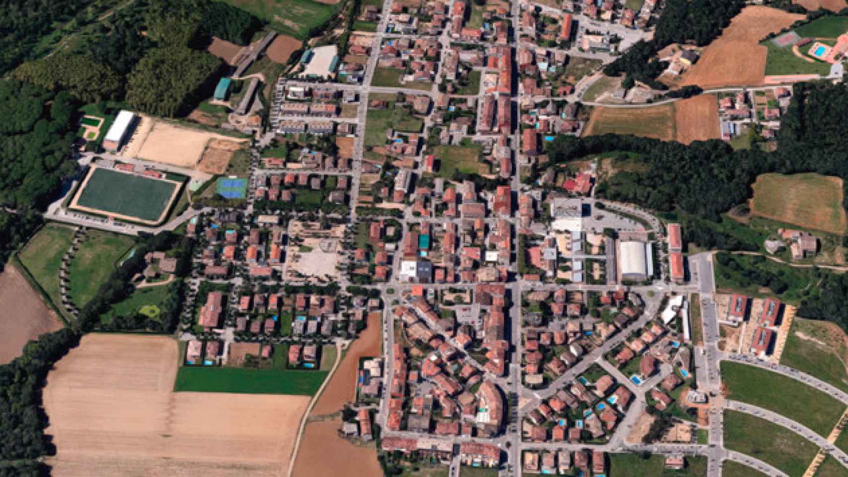 Vista aérea del municipio de Sant Gregori, en Girona / CG