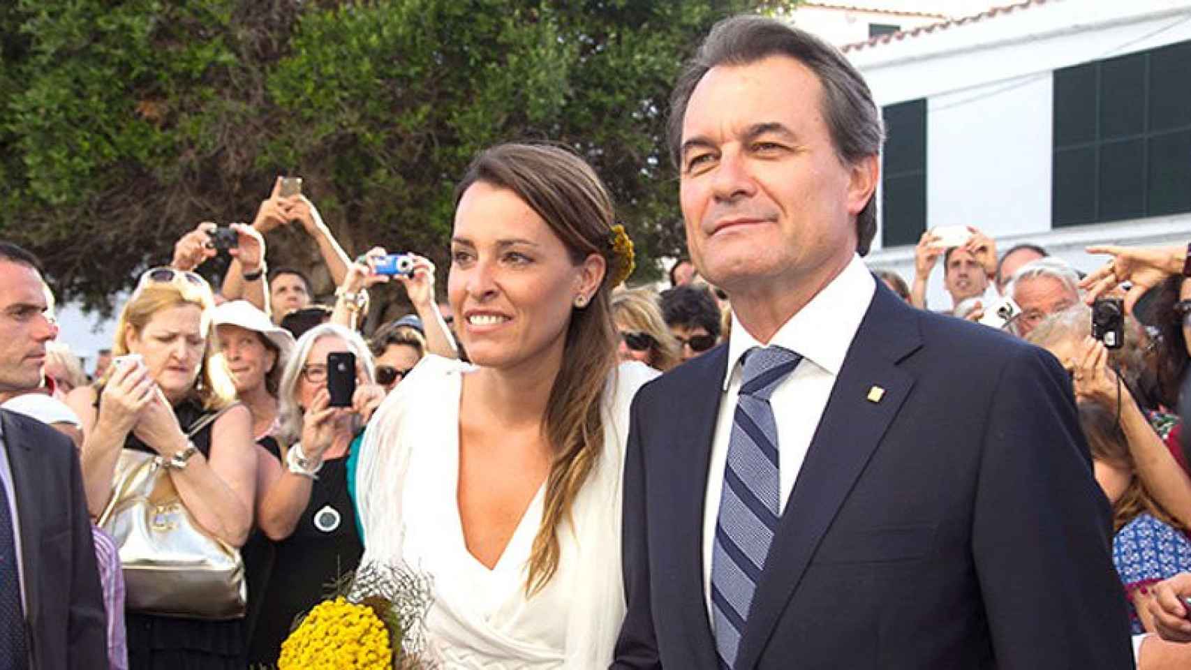 Artur Mas y su hija el día de su boda.