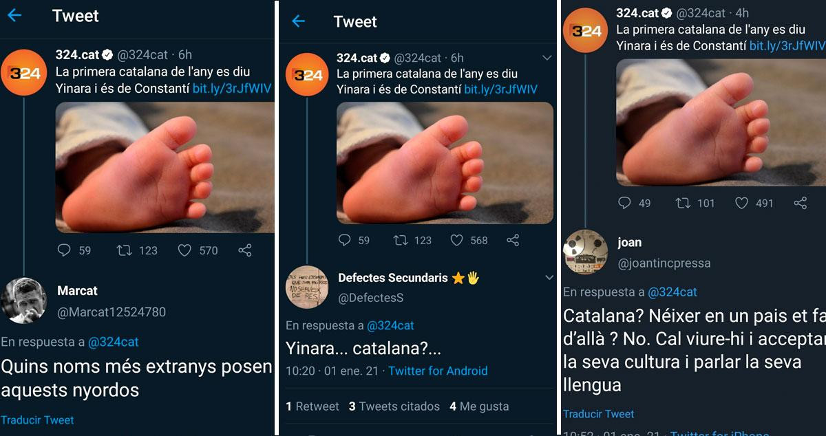 Tres muestras de xenofobia nacionalista contra Yinara, la primera catalana del año 2021 / CG