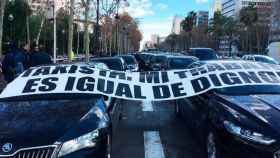 Protesta de vehículos VTC contra el decreto del Govern en Barcelona / CG