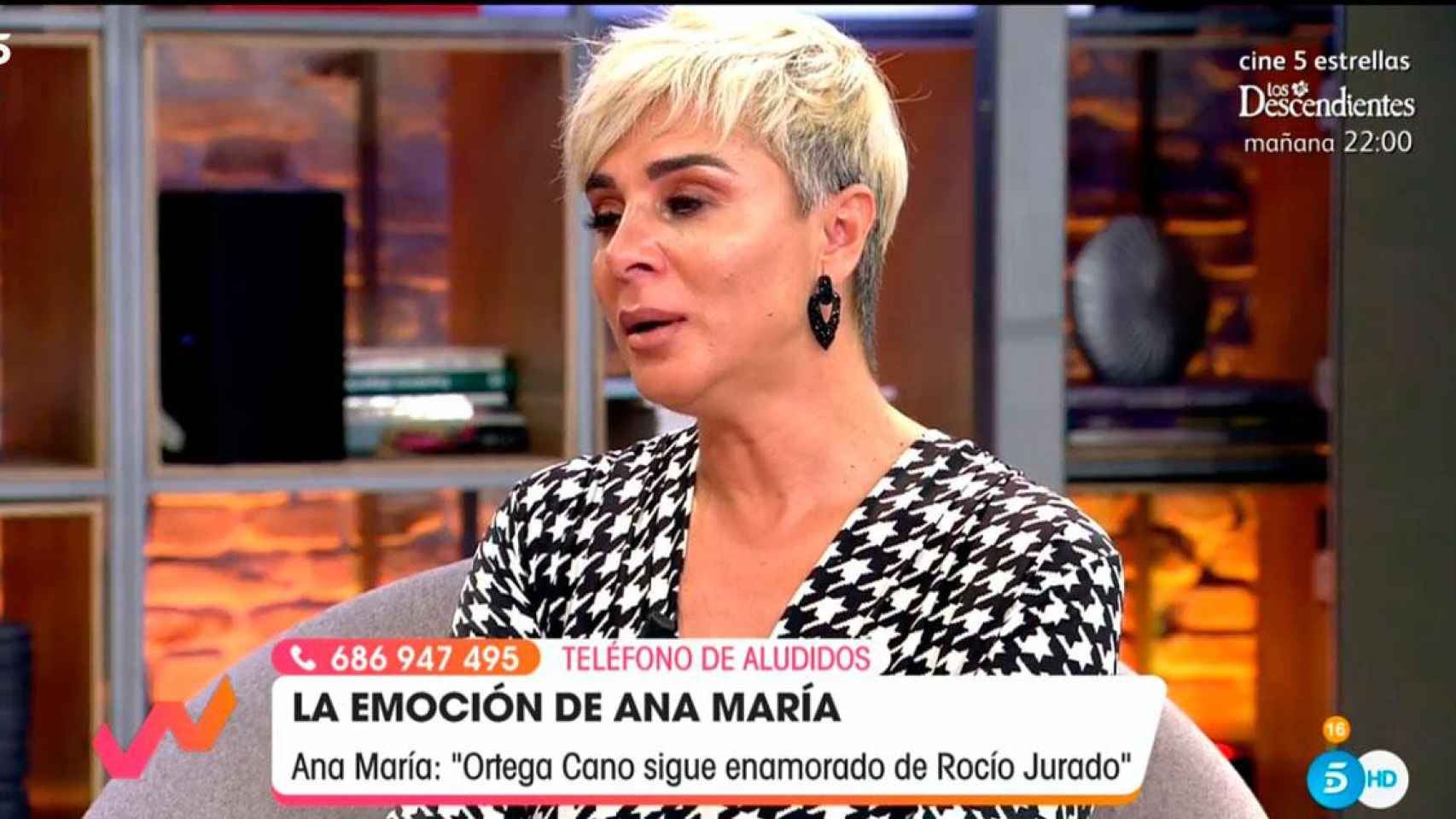 Ana María se rompe en directo al confesar cómo se sintió durante la entrevista a su marido /TELECINCO