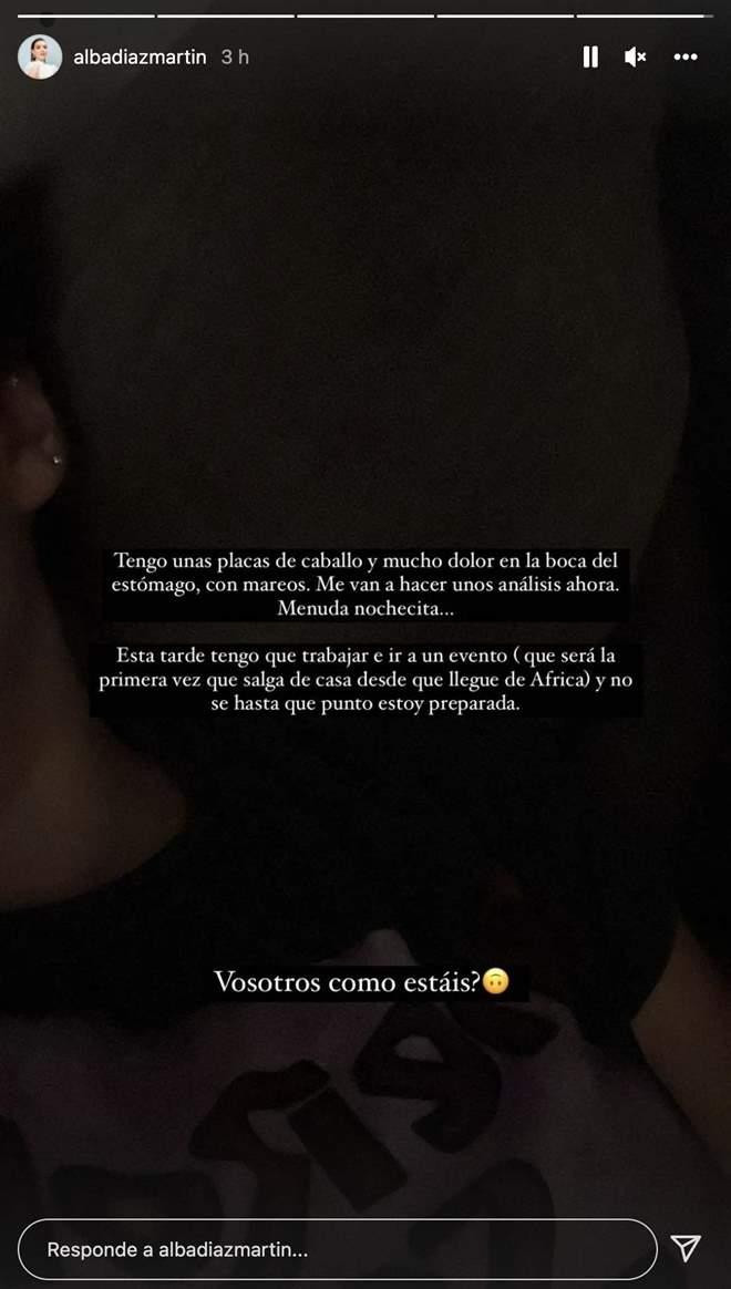 Historia de Alba Díaz en Instagram / @albadiazmartin