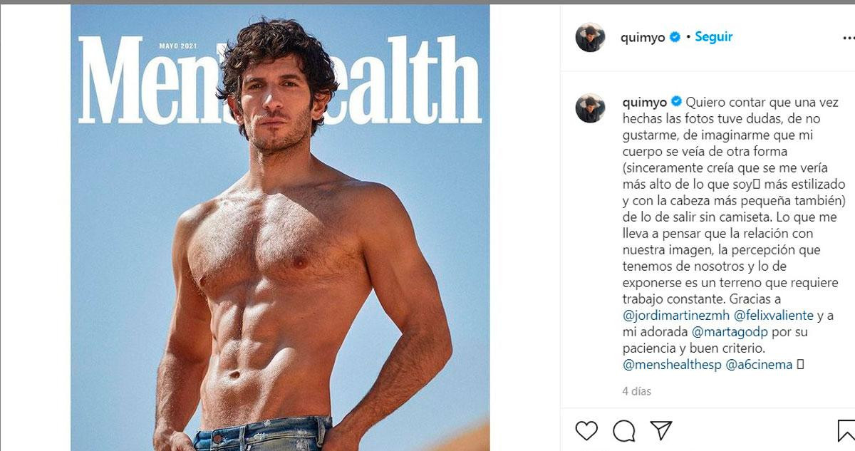 Quim Gutiérrez luce 'cuerpazo' en la portada de 'Men's & Health' /INSTAGRAM
