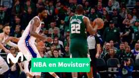 Una imagen promocional de la NBA con Movistar / Movistar Plus