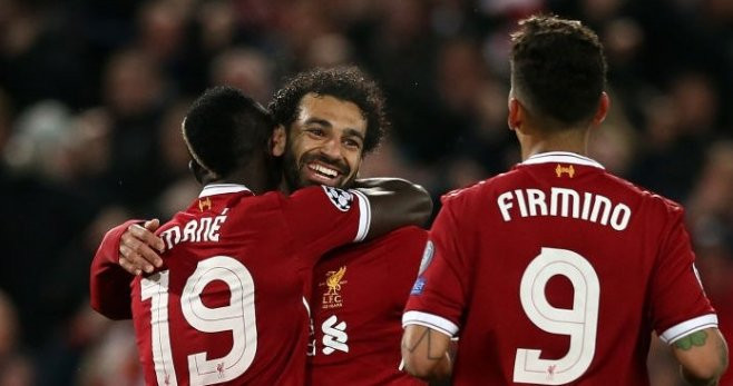 Mane, Salah y Firmino celebrando un gol con el Liverpool / EFE