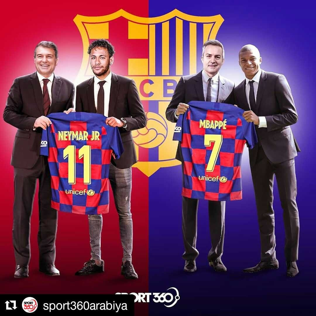 Fotomontaje de Laporta con Neymar y Font con Mbappé / Redes