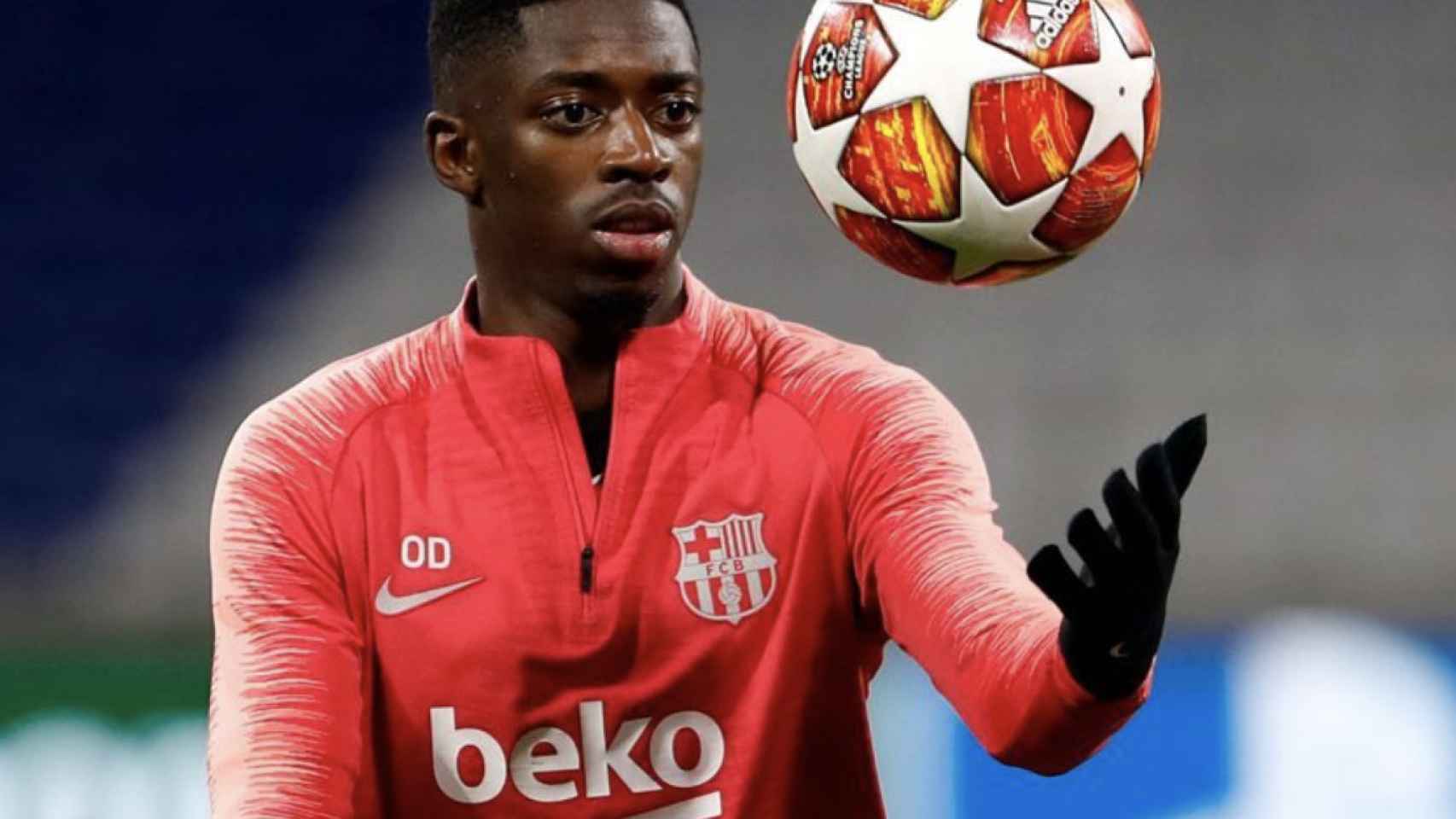 Una foto de Ousmane Dembelé durante un entrenamiento del Barça / Instagram