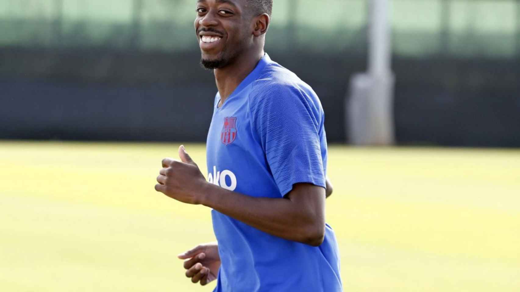 Una foto de Ousmané Dembelé durante un entrenamiento del Barça / FCB