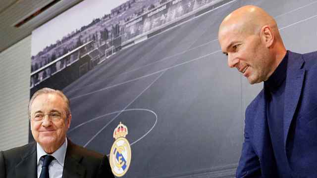 Zidane y Florentino Pérez en una imagen de archivo / EFE