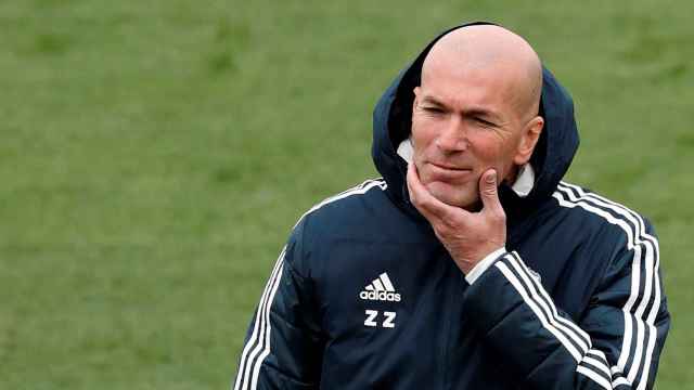 Zinedine Zidane durante un entrenamiento del Real Madrid / EFE