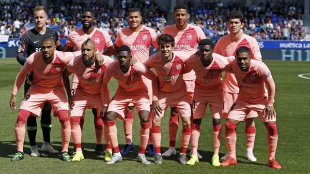 Una foto del once inicial del Barça ante el Huesca / FCB