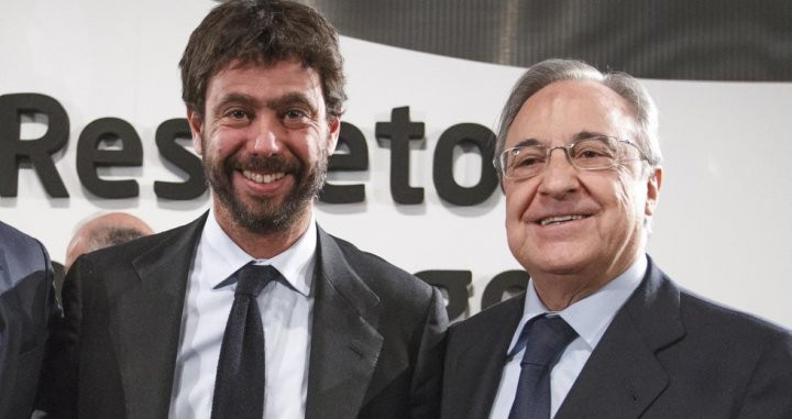 Florentino Pérez, junto a Agnelli | EFE
