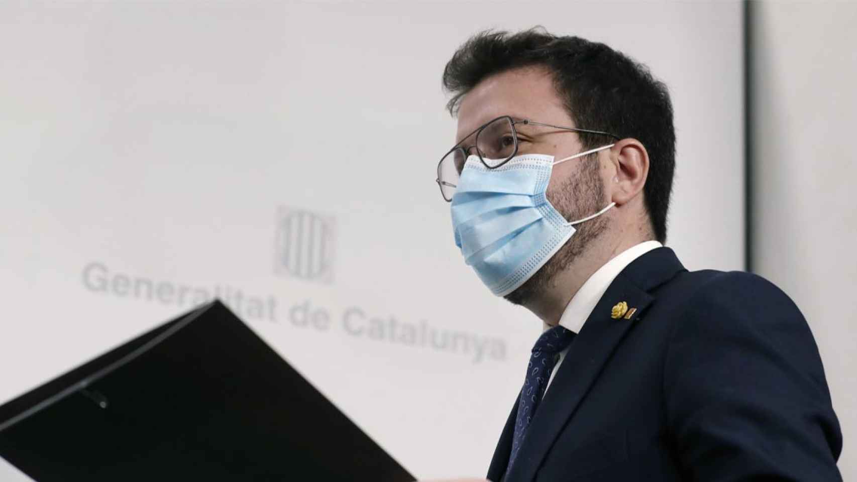 El 'president' Pere Aragonès / ANDREU DALMAU - EFE
