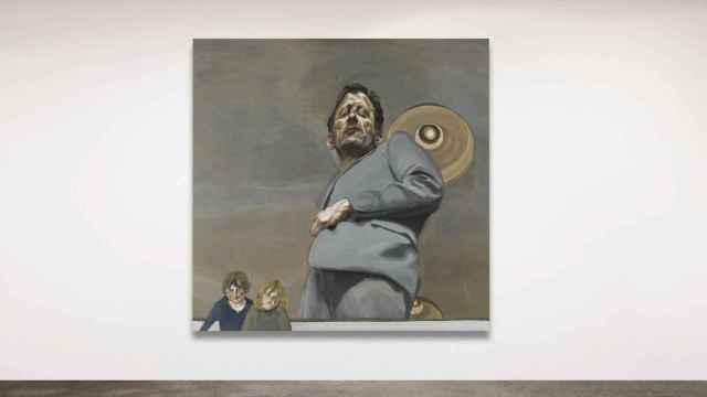 Cartel de la exposición 'Lucian Freud. New Perspectives'. National Gallery (Londres)