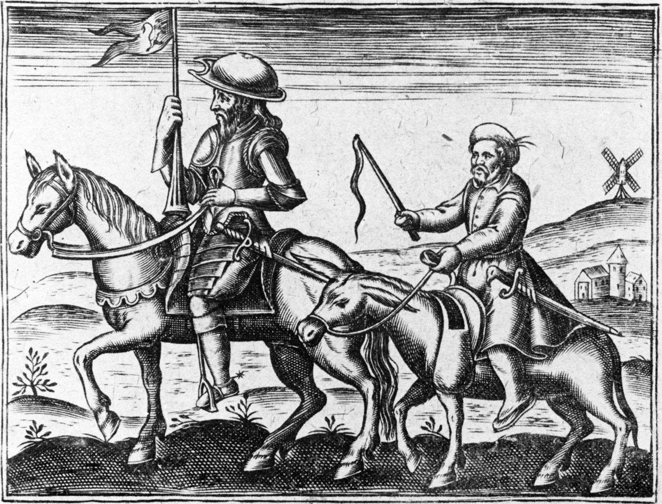 Ilustración de la portada de una edición francesa de 'Don Quijote' (1618) grabada en cobre