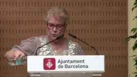 Custodia Moreno, pregonera de la Mercè 2021, durante su intervención en el Ayuntamiento de Barcelona / AJUNTAMENT BARCELONA
