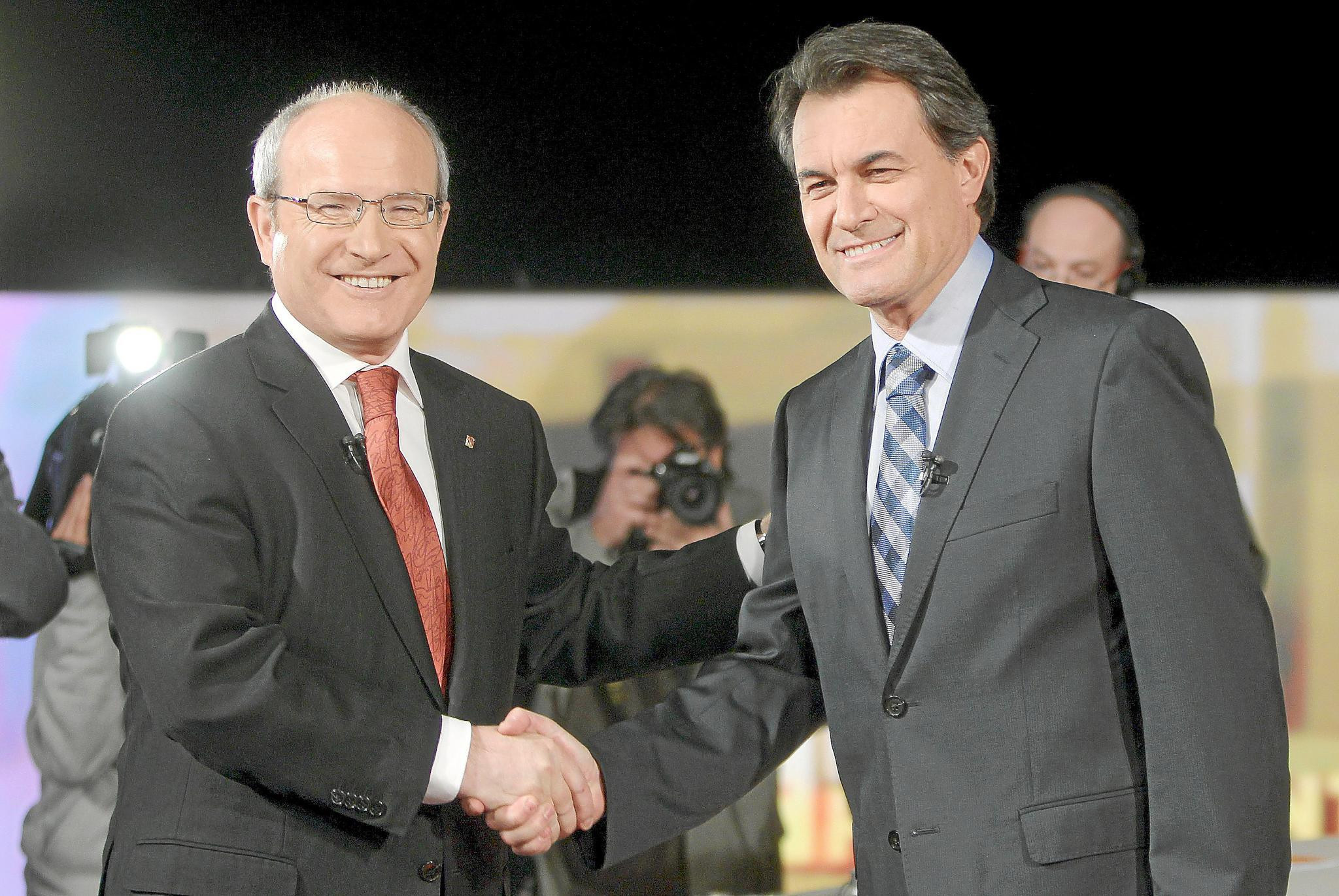 José Montilla y Artur Mas, expresidentes de la Generalitat, en una imagen de archivo