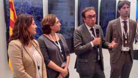 Mercè Conesa, Ada Colau, Josep Rull y Jordi Solé, en la cumbre de gobierno locales de Quito / GENCAT