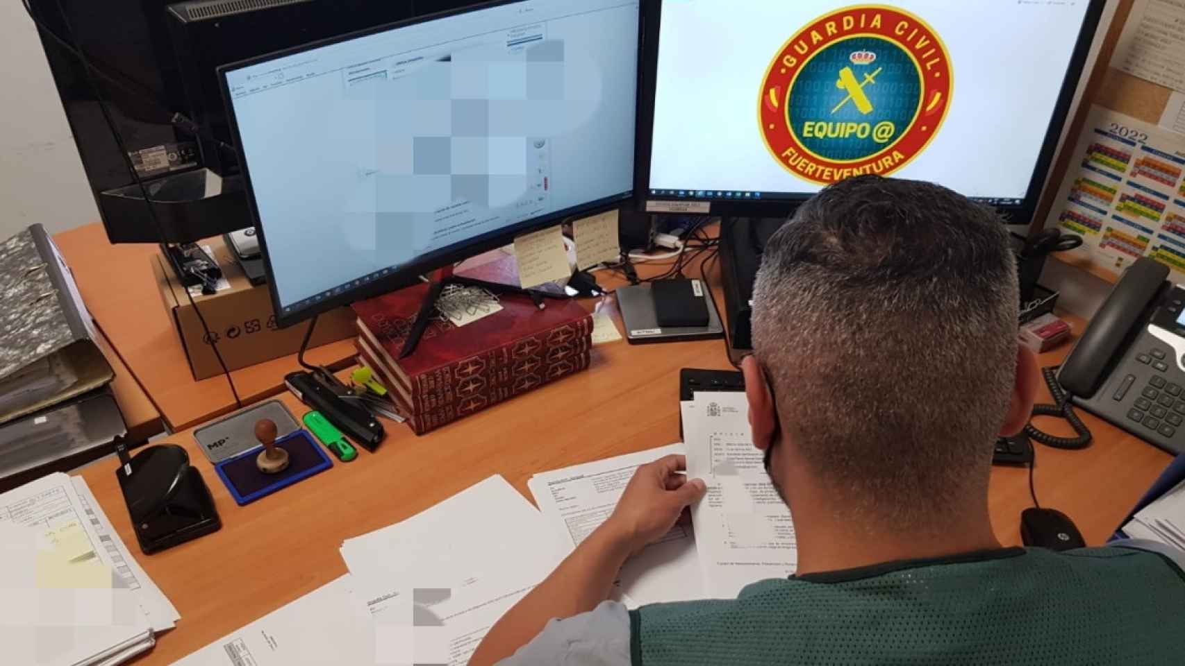La Guardia Civil de Fuerteventura ha identificado en Barcelona a siete personas implicadas en una estafa 'phising'' / GUARDIA CIVIL