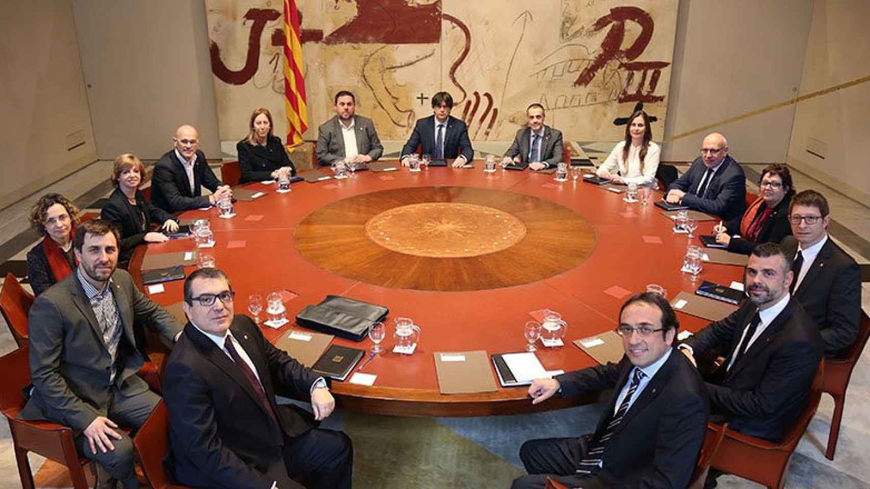 Reunión del Gobierno de Carles Puigdemont.