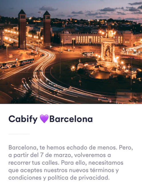 Cabify vuelve a operar en Barcelona / CABIFY