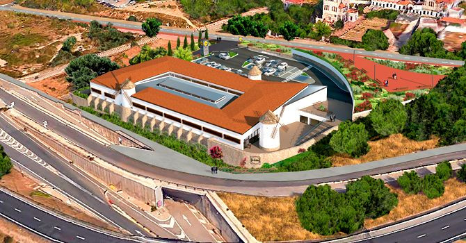 Así será el futuro Lidl ubicado en Los Tres Molinos, un edificio icónico situado en la entrada sur de Barcelona / CG