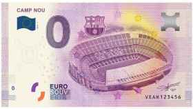Billete de 0 euros del Camp Nou / EURO SOUVENIR