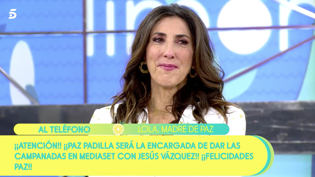 Paz Padilla llora al recibir una llamada de su madre Dolores en 'Sálvame' / MEDIASET